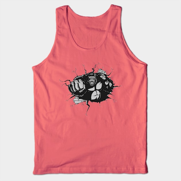 Gorilla Tank Top by Happy Art Designs